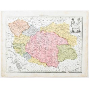 Empire D'Autriche. Az Osztrák Birodalom színezett rézmetszetű térképe. megj: 1812. M. Lapie...