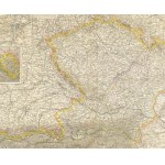 Österreich-Ungarn in 4 Blättern - Ausztria-Magyarország 4 térképlapot a színezett rotációs fametszet, Stielers Hand...