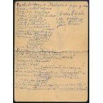 1939 Hubay Jenő Társaság tagsági jegy Seiberné Patay Berta zongoraművésznő, zenetanárnő nevére kiállítva. Kissé foltos...
