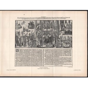 cca 1900 II. Mátyás koronázása , a Magyar Nemzet Története melléklete, hajtva, 34x26 cm