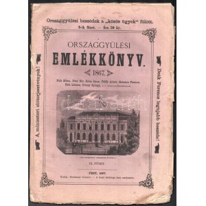 Országgyűlési emlékkönyv 1867. IX. füzet. Falk Miksa, Horváth Boldizsár, Jókai Mór, Kriza János, Pálffy Albert...