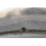 Ezüst (Ag) art deco, gömbös lábú tálca jelzett, dianás jelzéssel, mesterjegyes 738 g d: 33 cm ...