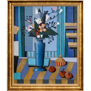 Michal Ostaniewicz, Modrá váza, Paul Cézanne, 2020