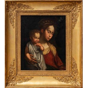 Künstler nicht identifiziert, Madonna mit Kind, italienische Schule, 18. Jahrhundert.