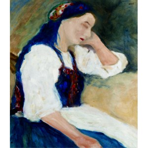 Aneri Irena Weissowa (1888-1981), Studium wiejskiej dziewczyny drzemiącej przy stole
