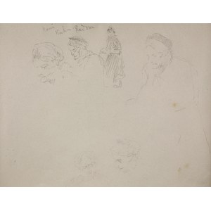 Jacek Malczewski (1854-1929), Szkice postaci i głowy starej kobiety – Pani Kuhn z Radomia