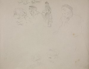 Jacek Malczewski (1854-1929), Szkice postaci i głowy starej kobiety – Pani Kuhn z Radomia