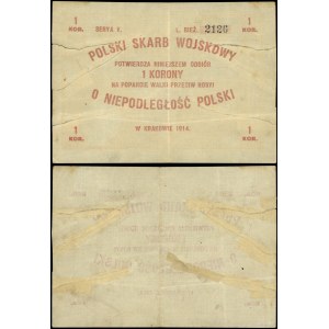Polen, Beleg für 1 Krone, 1914, Krakau
