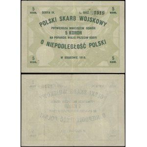 Polska, bon na 5 koron, 1914, Kraków