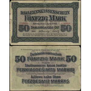Polska, 50 marek, 4.04.1918, Kowno