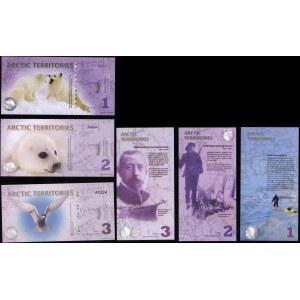 tereny Arktyki, zestaw 14 banknotów