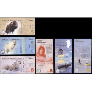 tereny Arktyki, zestaw 14 banknotów