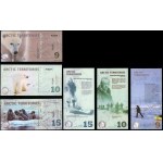 tereny Arktyki, zestaw 14 banknotów