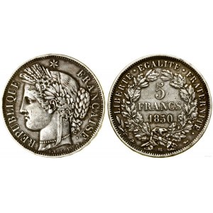 France, 5 francs, 1850 BB, Strasbourg