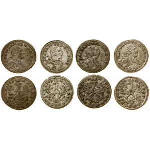 Niemcy, lot 4 x 1 krajcar, 1749 CL - R, 1750 CL - R, 2 x 1753 CL - , Bayreuth