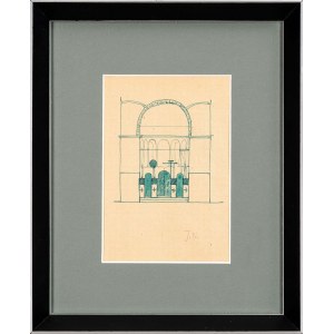 Jerzy Nowosielski (1923-2011), Sketch of an iconostasis - double-sided work