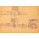 Jerzy Nowosielski (1923-2011), Sketch of the arrangement of the chancel in St. Francis of Assisi Church in Izabelin, 1946
