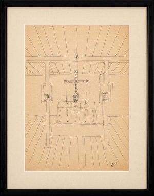 Jerzy Nowosielski (1923-2011), Szkic wnętrza świątyni