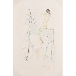 Salvador Dalí (1904 Figueres - 1989 Figueres), Ich habe dich, meine Liebe, mit einer Schar von Pferden verglichen aus der Serie Das Hohelied Salomos, 1971