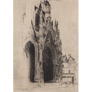 Jozef Pankiewicz (1866 Lublin - 1940 La Ciotat, France), Portal of Rouen Cathedral, 1904