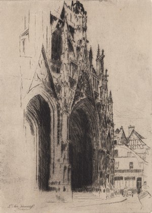 Józef Pankiewicz (1866 Lublin - 1940 La Ciotat, Francja), Portal katedry w Rouen, 1904