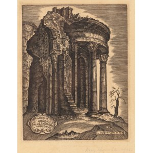 Leon Kosmulski (1904 Kiev - 1952 Kraków), Entrance to St. Alexander's Church in Warsaw, 1946