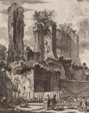 Giovanni Battista Piranesi (1720 Mogliano Veneto - 1778 Rzym), Fontana dell'Acqua Giulia te Rome z cyklu 