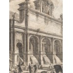 Giovanni Battista Piranesi (1720 Mogliano Veneto - 1778 Řím), Veduta del Castello dell' Acqua Paola sul Monte Aureo, z cyklu Vedute di Roma.