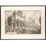 Giovanni Battista Piranesi (1720 Mogliano Veneto - 1778 Rím), Veduta del Castello dell' Acqua Paola sul Monte Aureo, zo série Vedute di Roma