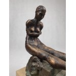 Piotr Bubak, Gazing / Sitting sculpture bronze stone