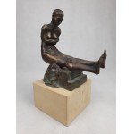 Piotr Bubak, Gazing / Sitting sculpture bronze stone