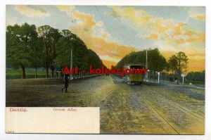 Danzig - Grosse Allee - Tramway