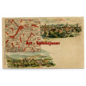 Jelenia Góra - Hirschberg - Panorama - Carte