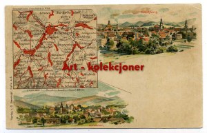 Jelenia Góra - Hirschberg - Panorama - Map