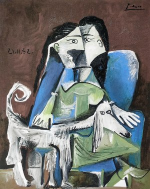 Pablo Picasso (1881-1973), Kobieta z psem