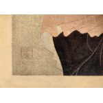 Tsuguharu Foujita (1886-1968), Donna con scialle rosso, 1935