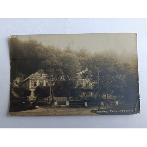 POCZTÓWKA IWONICZ ZDRÓJ PENSJONAT POD JODŁĄ PRZEDWOJENNA 1931 R