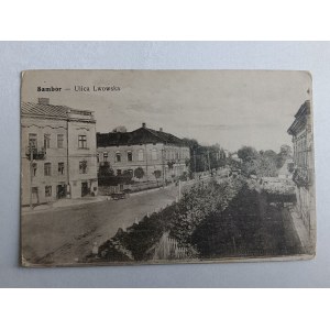 POHLEDNICE SAMBORSKÉ ULICE PŘED VÁLKOU 1917