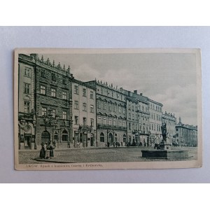 POCZTÓWKA LWÓW RYNEK KAMIENICA CZARNA I KRÓLEWSKA PRZEDWOJENNA 1934 R