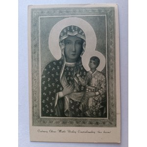 POSTKARTE CZĘSTOCHOWA WUNDERTÄTIGES BILD DER MUTTERGOTTES OHNE KRONEN 1940