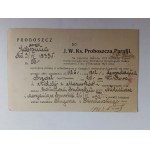 POSTCARD POSTCARD BIRTH CERTIFICATE STAMP JABŁONNA PRE-WAR 1933