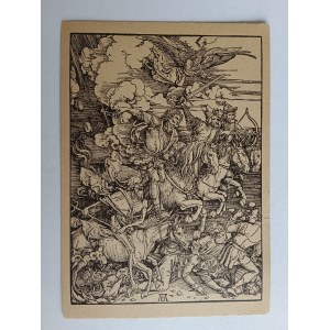 POHLEDNICE MALBA ALBRECHT DURER DŘEVORYT JEZDCI APOKALYPSY