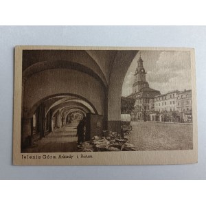 POSTCARD JELENIA GÓRA ARCADES AND CITY HALL