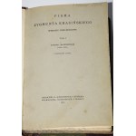 KRASIŃSKI Zygmunt - Pisma...Wydanie jubileuszowe. Mit Porträt des Autors. Kraków 1912. 1-8 (in 9 Bänden) vollständig.