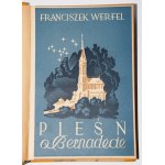 WERFEL Franciszek - Píseň o Bernadettě, 1-2 kompletní. Poznaň 1949. obkl. Ed. Kruszyński.