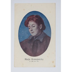 Marja Konopnicka. Cartolina litografata.