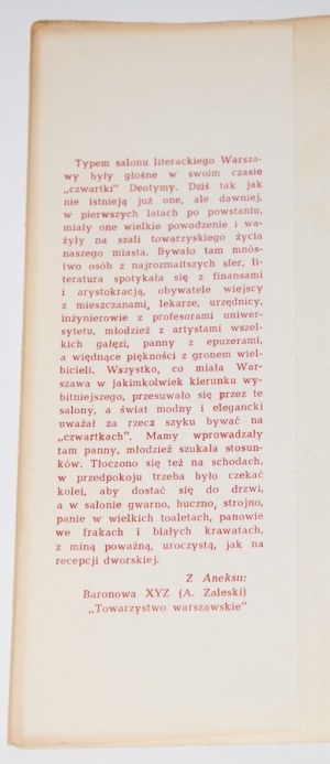 LUSZCZEWSKA Jadwiga [Deotyma] - Memoir 1834-1897.