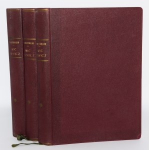 KLEINER Juliusz - Mickiewicz 1-2 [in 3 vols.] complete. Lublin 1948.
