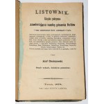 CHOCISZEWSKI Józef - Listownik. Książka podręczna zawierająca naukę pisania listów... Toruń 1878