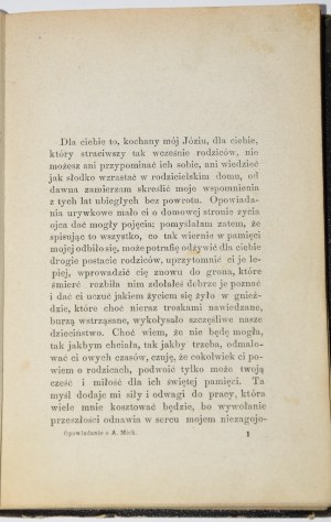 GORECKA Maria - Memoirs about Adam Mickiewicz told to the youngest brother by ... Warsaw 1875